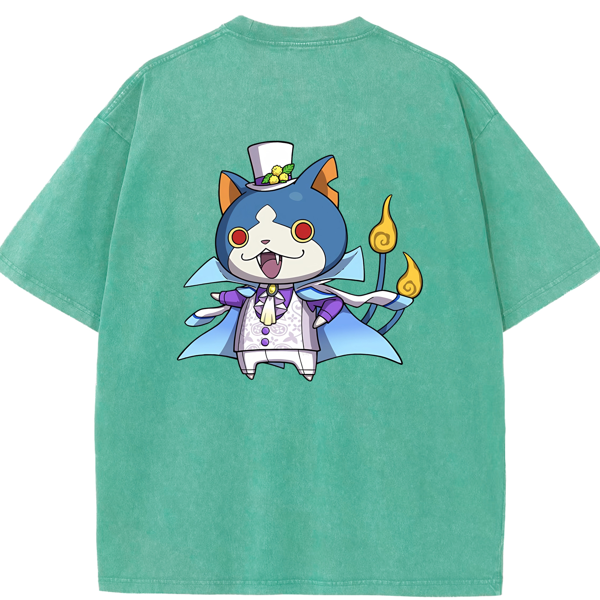 （画像用） 妖怪ウォッチ Yo-kai Watch 綿100% ヴィンテージ風 半袖Tシャツ（背面プリント）